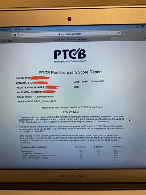 ptcb exam score to pass